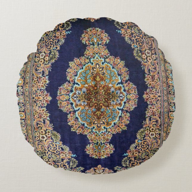 Oriental Carpet Rug Killim Round Pillow (Front)