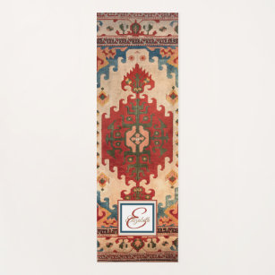 Djosan Poshti West Persian Rug Print Yoga Mat - Fox and Eagle