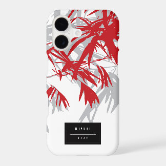 Oriental Chic Asian Chinese Grey Bamboo Leaves Zen iPhone 17 Case
