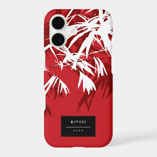 Oriental Chic Asian Chinese Red Bamboo Leaves Zen iPhone 17 Case