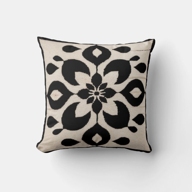 Oriental Chic: Black and White Kilim Pillows  (Front)