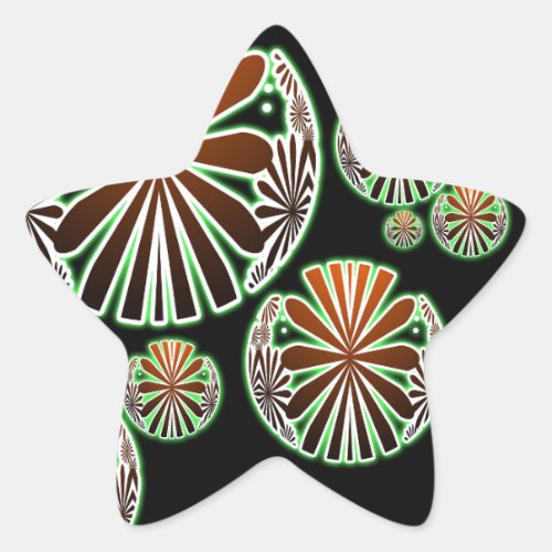 Oriental Chic Pattern Star Sticker