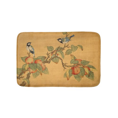 Oriental Chinese Birds And Fruit Bath Mat