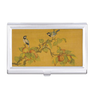 Oriental Chinese Birds And Fruit Business Card Case