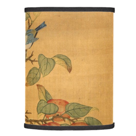 Oriental Chinese Birds And Fruit Lamp Shade (Right)