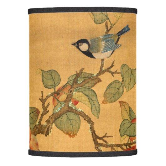 Oriental Chinese Birds And Fruit Lamp Shade (Front)