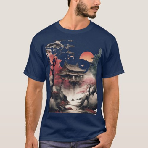 Oriental Chinese Pagoda T_Shirt