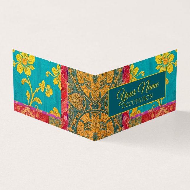 ORIENTAL Colorful Green Red - Business Card (Outside)