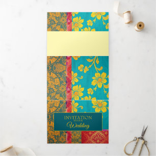 ORIENTAL Colorful Green Red - Invitation Card