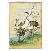 Oriental Cranes by the Water (Front)