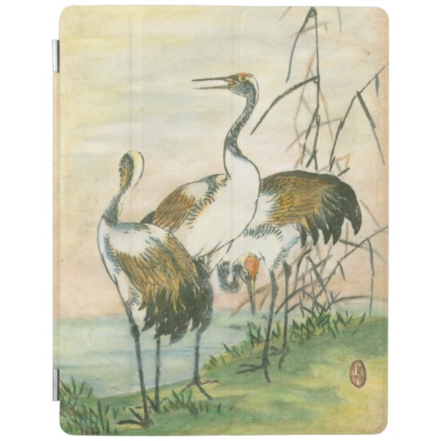 Oriental Cranes by the Water iPad Smart Cover (Front)