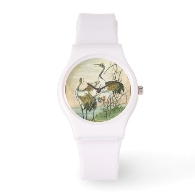 Oriental Cranes by the Water Watch (Front)