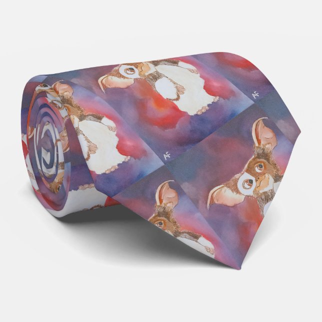 Oriental Creature Painting by Alfred Fox Neck Tie (Rolled)