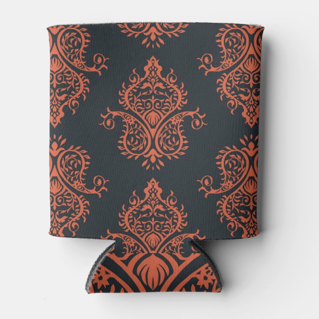 Oriental damask: Mediterranean vintage pattern. Can Cooler (Front)