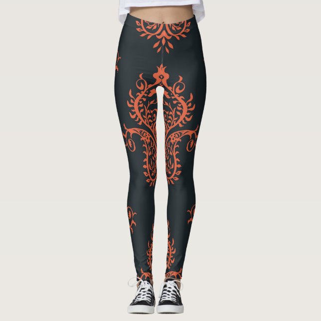 Oriental damask: Mediterranean vintage pattern. Leggings (Front)