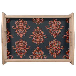 Oriental damask: Mediterranean vintage pattern. Serving Tray