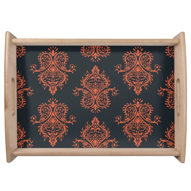 Oriental damask: Mediterranean vintage pattern. Serving Tray (Front)