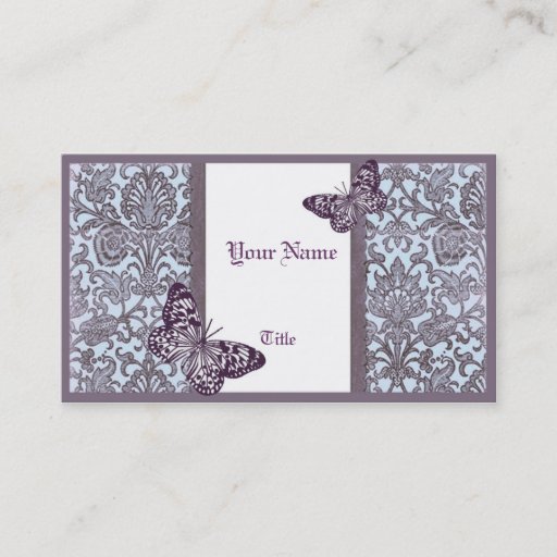 Customizable Oriental Damask(Purple)Business Card