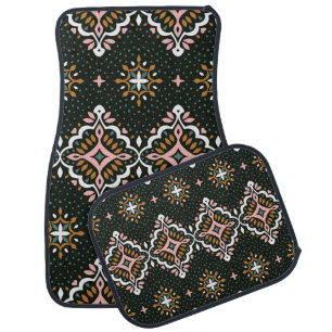Oriental Damask: Talavera Vintage Elegance Car Floor Mat