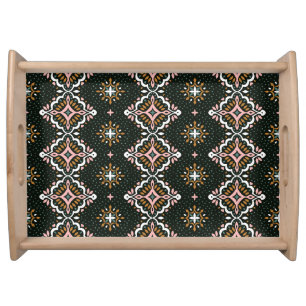 Oriental Damask: Vintage Talavera Mosaic. Serving Tray