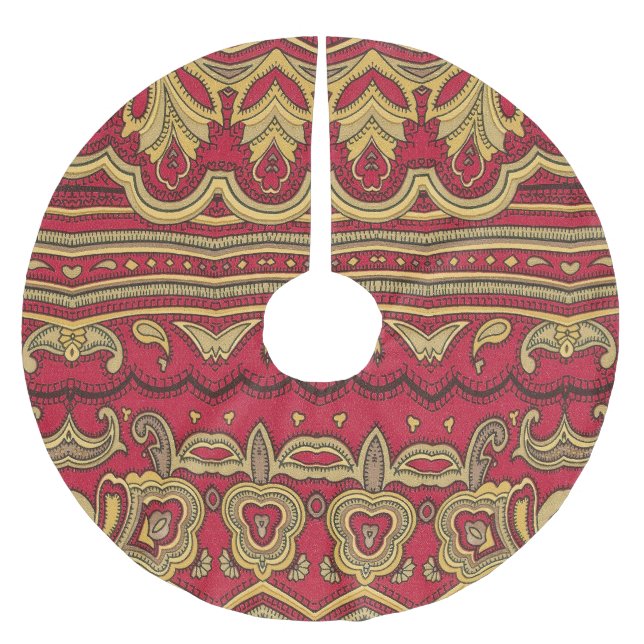 Oriental Decor: Abstract Closeup Brushed Polyester Tree Skirt (Front)