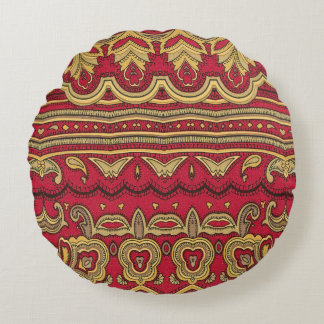 Oriental Decor: Abstract Closeup Round Pillow