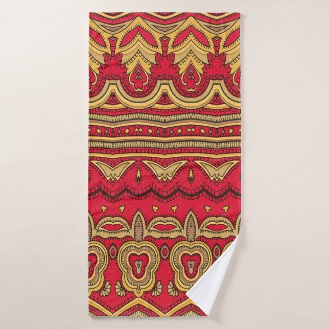Oriental decor closeup. bath towel (Bath Towel)