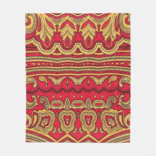 Oriental decor closeup. fleece blanket