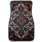Oriental Decorative Rug Pattern Set of 4 Car Mats