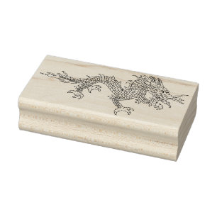 oriental dragon art stamp