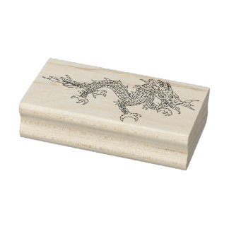 oriental dragon art stamp