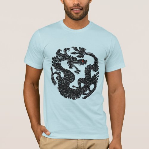 Oriental Dragon Black T_Shirt