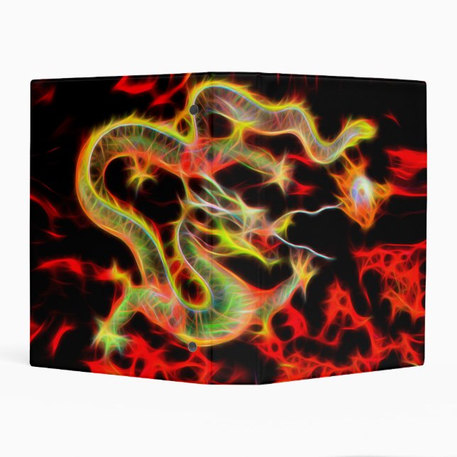 Oriental Dragon Fire on Lucky Energy Mini Binder (Background)
