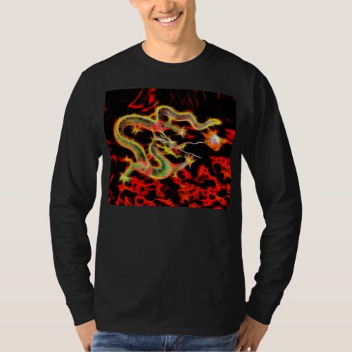 Oriental Dragon Fire on Lucky Energy T_Shirt