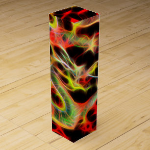 Oriental Dragon Fire on Lucky Energy Wine Gift Box