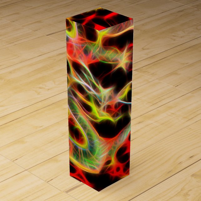 Oriental Dragon Fire on Lucky Energy Wine Gift Box (Front)