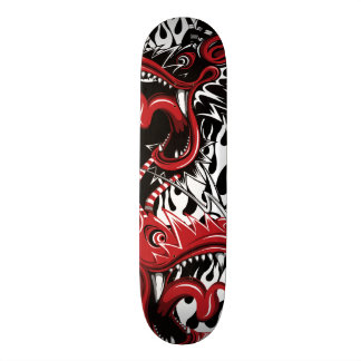 Oriental dragon graphic skateboard