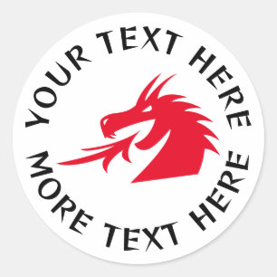 Oriental dragon head custom color stickers