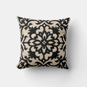 Oriental Elegance: Black and White Kilim Pillows