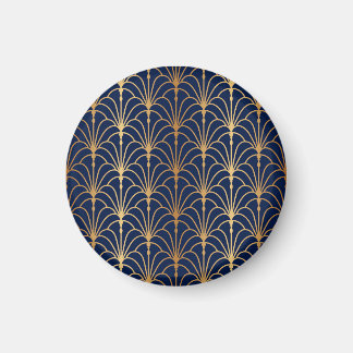 Oriental Elegance: Golden Fan Pattern Magnet