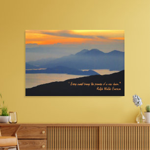Oriental Evening Mist Stretch Canvas Print
