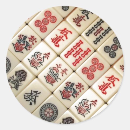 Oriental expression classic round sticker