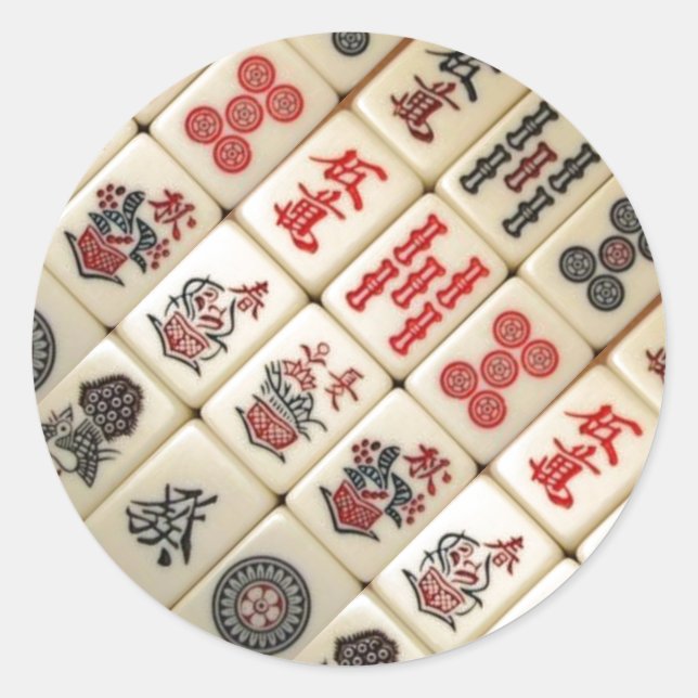 Oriental expression classic round sticker (Front)