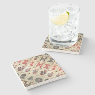 Oriental expression stone coaster
