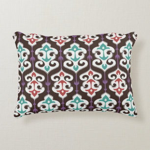 Oriental fabric ornament seamless pattern accent pillow