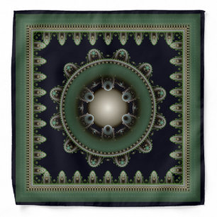 Oriental fairy fractal framed ornament bandana