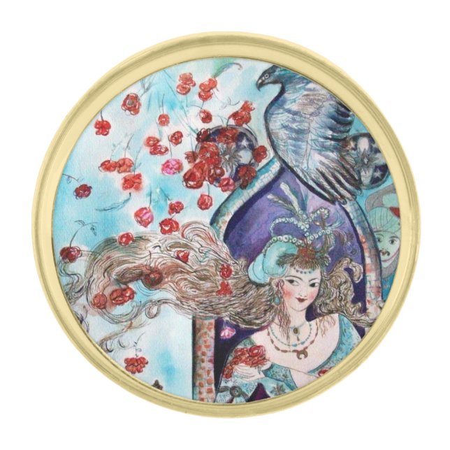ORIENTAL FAIRY TALE GOLD FINISH LAPEL PIN (Front)