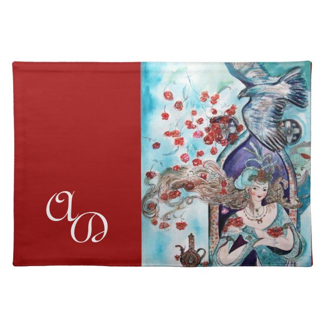 ORIENTAL FAIRY TALE MONOGRAM PLACEMAT (Front)