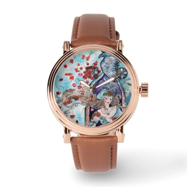 ORIENTAL FAIRY TALE / PRINCESS,RED ROSES AND HAWK WATCH (Front)