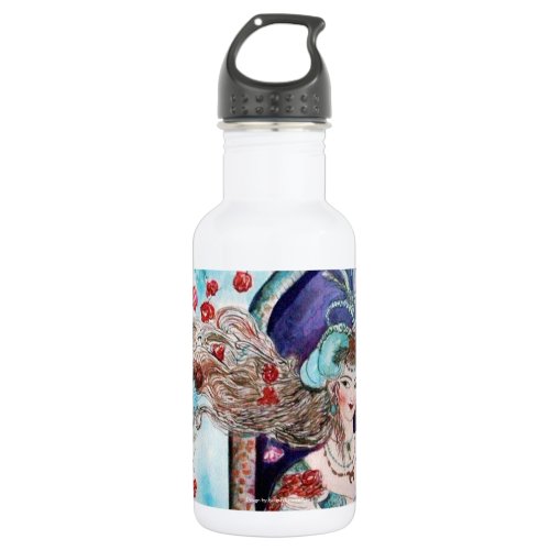ORIENTAL FAIRY TALE  PRINCESSRED ROSES AND HAWK WATER BOTTLE